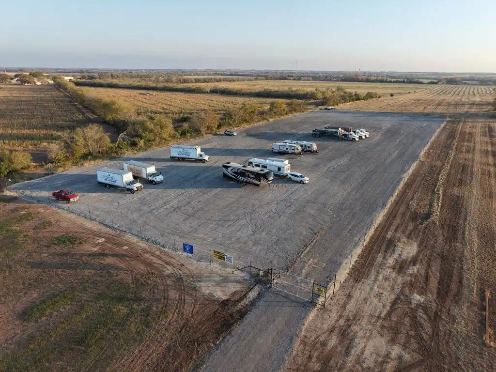 Aerial view of Dziuks Truck Parking lot